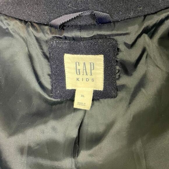 Gap Kids Navy Wool Peacoat XL (Fits Women XS) Gold Buttons Preppy Winter - Picture 8 of 9